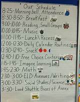 Kindergarten Schedule Pictures