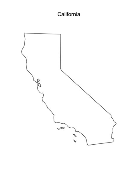California Map Template Printable Pdf Download