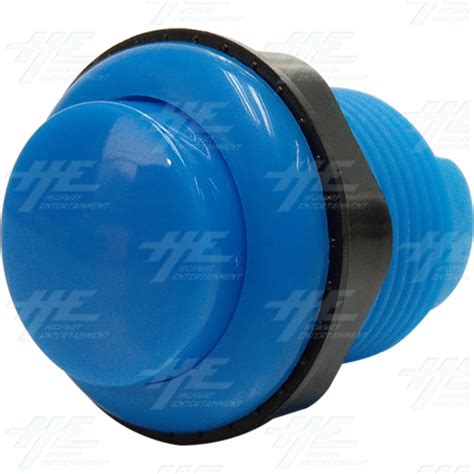 33mm Arcade Push Button With Inbuilt Microswitch Blue
