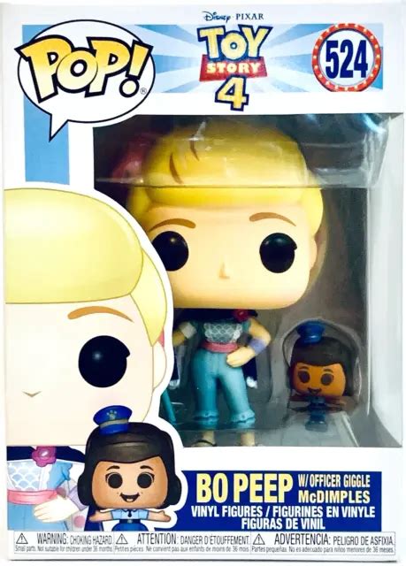 Funko Pop 524 Disney Toy Story 4 Bo Peep With Officer Giggle Mcdimples