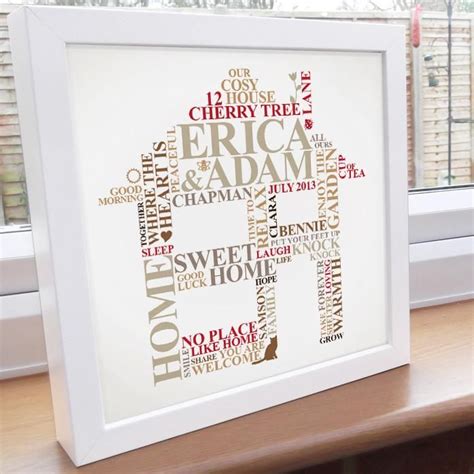 Framed Personalised Housewarming T Personalized Housewarming Ts