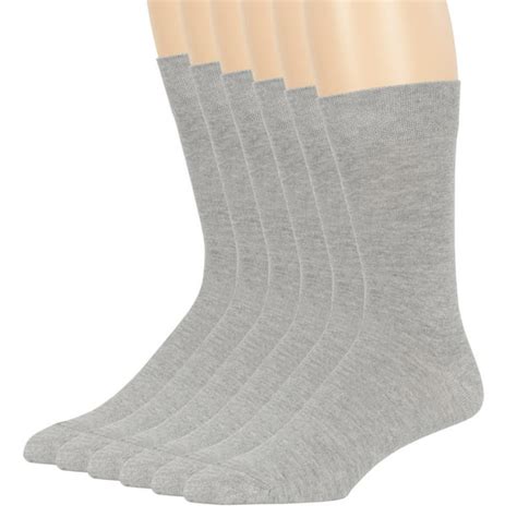 7bigstars Kingdom Mens Cotton Casual Plus Size Soft Socks Grey X