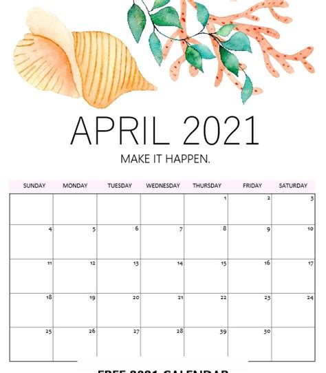 April 2021 You Can Now Get Your Printable Calendars For 2021 2022