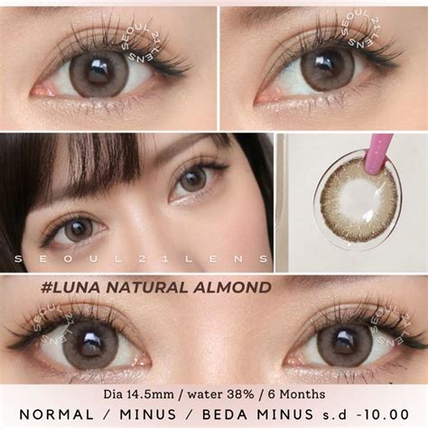 Jual Softlens Eos Luna Natural Almond Normal Minus Sd 1000 Softlen