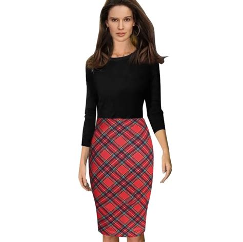 Sexy Elegant Pencil Skirt Solid Knee Length Work Business Casual Slim