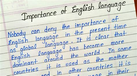 Importance Of English Language Essay In English Youtube
