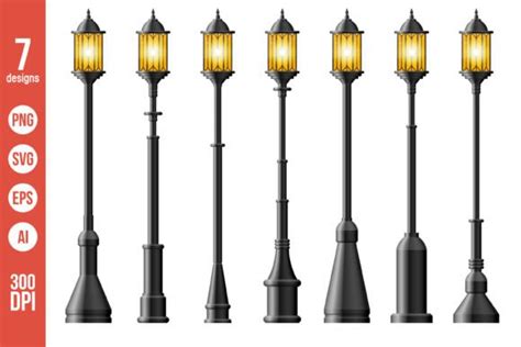 Black Realistic Street Light Clipart Graphic By Creativeclipcloud