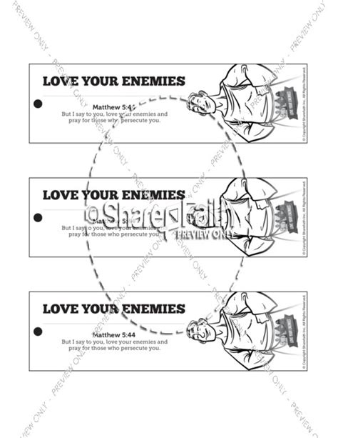 1 ½ hour learning aim: Matthew 5 Love Your Enemies Bible Bookmarks | Bible Bookmarks