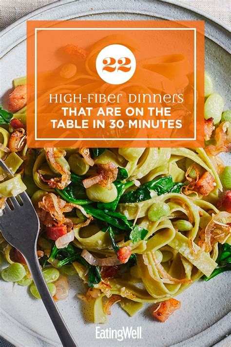 Vegetables high in fibre usually make you chew for a longer time and fills you up, decreasing food intake. 22 High-Fiber Dinners That Are on the Table in 30 Minutes in 2020 | Dinner, High fiber dinner ...