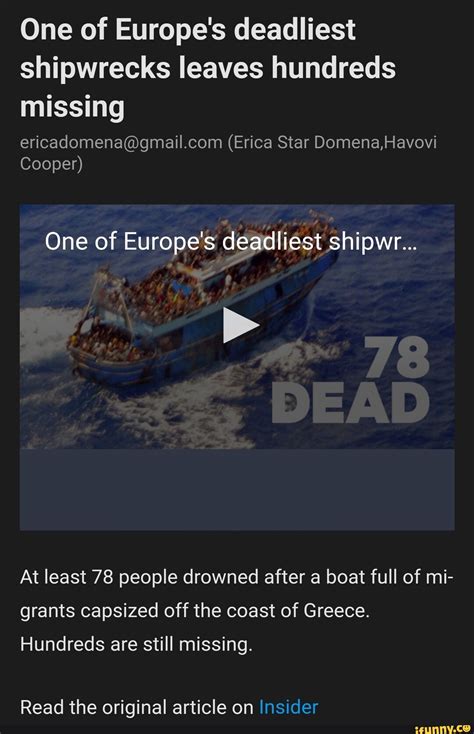 One Of Europes Deadliest Shipwrecks Leaves Hundreds Missing Erica