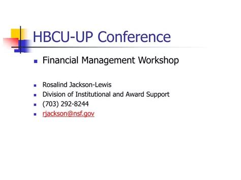 Ppt Hbcu Up Conference Powerpoint Presentation Free Download Id382344