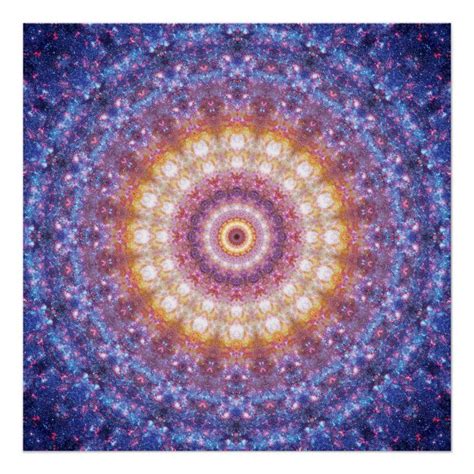 Cosmic Mandala Poster Meditation Poster Mandala Art