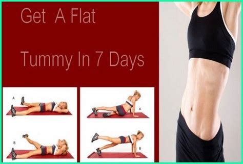 Get A Flat Tummy In 7 Days And Flat Belly Exercises Flat Tummy Flat Belly Workout Flat Tummy