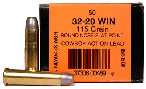 Hsm 32 20 Winchester 115gr Rnfp H Ammo For Sale Ventura Munitions