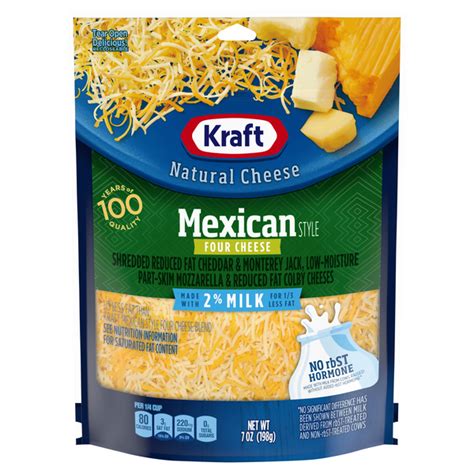 Save On Kraft Mexican Style Four Cheese Made With 2 Milk Shredded