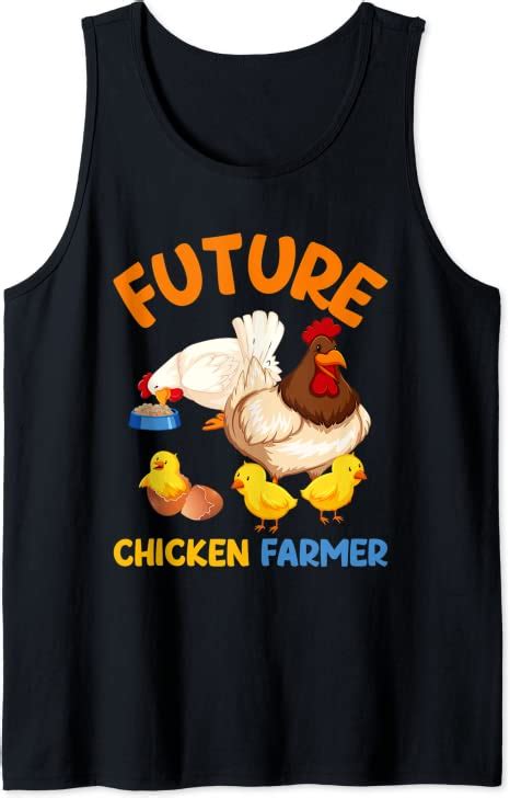 future chicken farmer funny chicken design tank top clothing