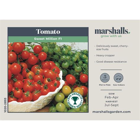Buy Sweet Million F1 Hybrid Tomato Seeds Online Marshalls Garden