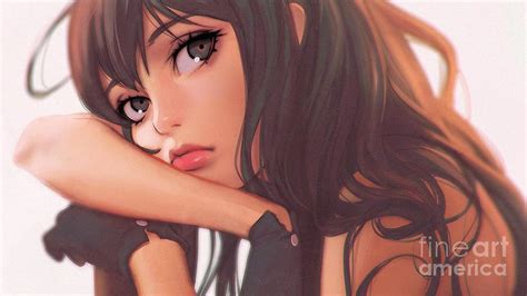 Super Pretty Hentai Girl Model With Sad Expression Ultra Hd Drawing By Free Nude Porn Photos