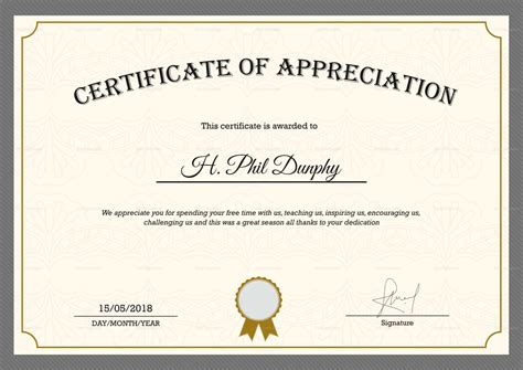 Sample Company Appreciation Certificate Design Template In Throughout