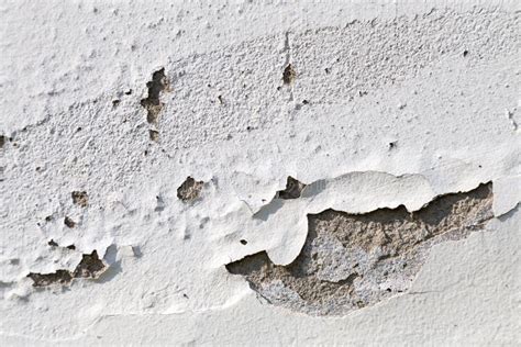 Peeling Paint On The White Concrete Wall Stock Photo Image Of Dirty