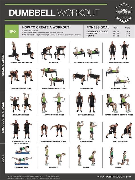 Designed As A Visual Guide For Proper Use Of Dumbbells When Performing
