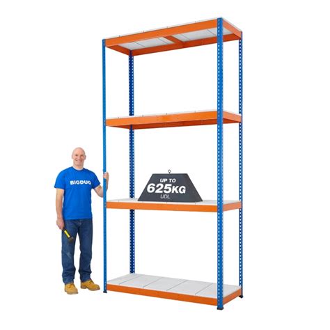 Big800 Blue And Orange 3050mm High Racking With Steel Shelves Racking
