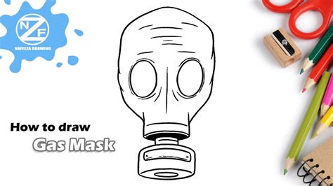 How To Draw Gas Mask Youtube