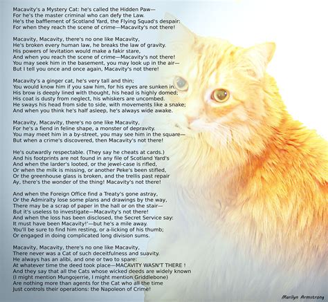 Love Your Macavity Poster And T S Elliots Delightful Poem Description From Teepee Com I