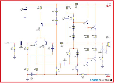 Diagram Of The Ocl Watt Mono And Stereo Amplifier Circuit Matob