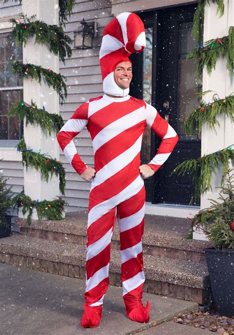 candy cane bodysuit costume for adults