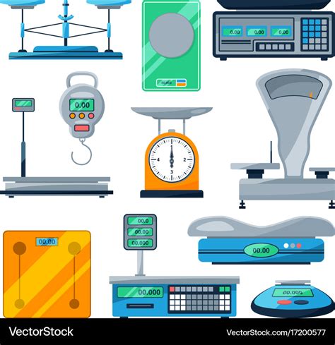 Set Of Different Types Of Scales Royalty Free Vector Image