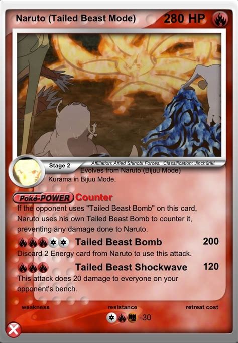 Naruto Tailed Beast Bijuu Mode Naruto Oc Characters Pokémon Cards