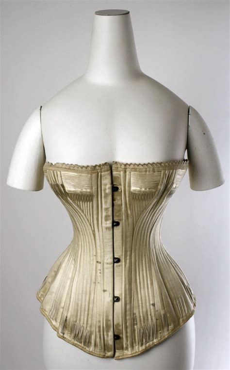 Corset Silk Bone American 1880s Fashion Edwardian Fashion Vintage