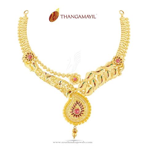 Traditional Gold Wedding Necklace Design ~ South India Jewels