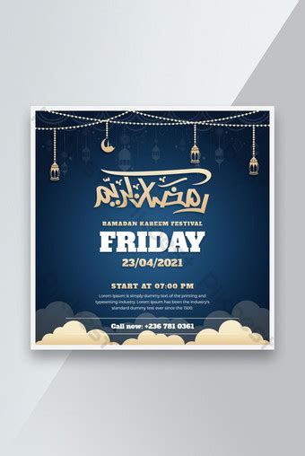 Green And Pink Ramadan Kareem Islamic Friday Roll Up Banner Design