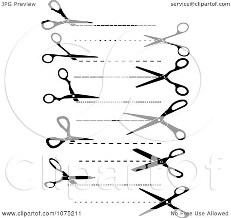 Clipart Black And White Cut Here Coupon Cutting Scissor Guides