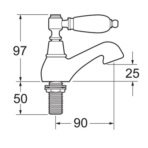 Deva Georgian Basin Taps Pair Ge01501 Deck Mounted Gold