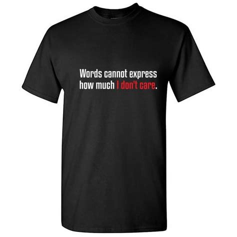 words cannot express how much i don t care sarcastic saying tshirt humor novelty graphic tees