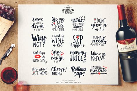 Download Wine Bundle Svg, Wine Svg, Wine Sayings Svg, Wine Glass ...