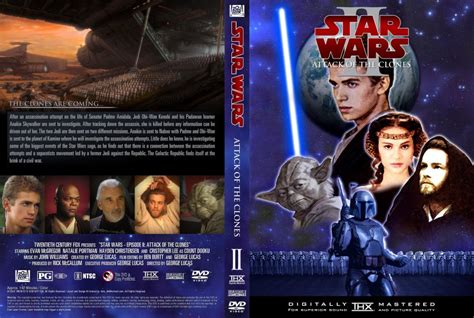 Star Wars Attack Of The Clones Movie Dvd Custom Covers Star Wars