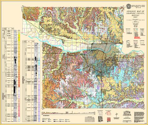 Kgs Geologic Map Shawnee Large Size