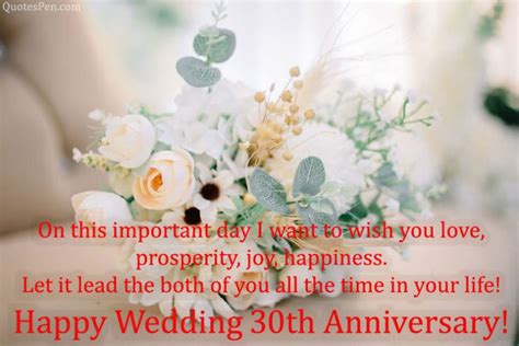 30th Wedding Anniversary Wishes Quotes With Images
