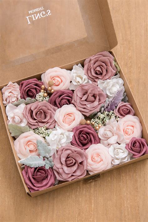 Dusty Rose Designer Flower Boxes Flower Boxes Burgundy Flowers Foam