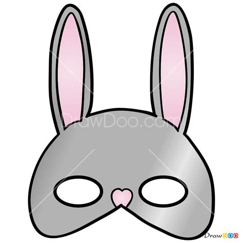 how to draw rabbit mask face masks