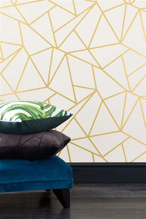 Buy Gold Detail Geometric Wallpaper From The Next Uk Online Shop