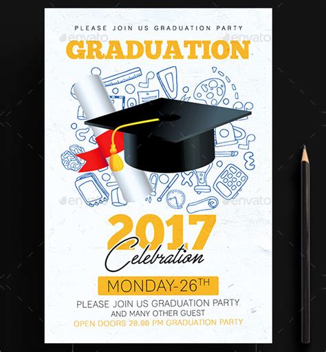 Graduation Invitation Template Psd