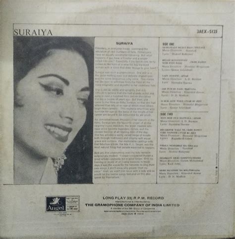 Suraiya English Vinyl Lp Bollywoodvinyl