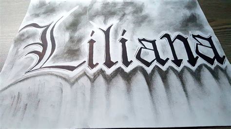 Dibujo De Nombre Liliana Drawing Liliana Name Youtube