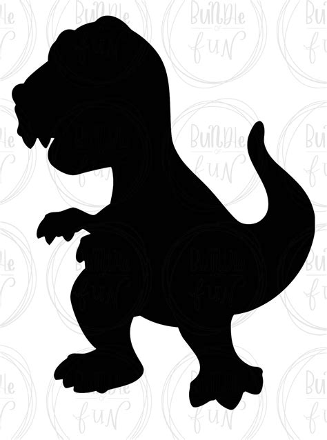 Dinosaur T Rex Silhouette Vector Image With Svg Eps Pdf Etsy