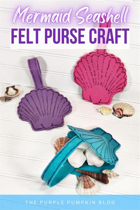 Felt Mermaid Seashell Bag Craft For Keeping Your Thingamabobs Safe